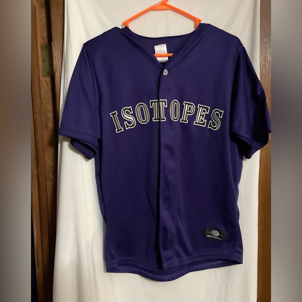 Albuquerque Isotopes baseball purple unisex youth extra large jersey and hat set - Picture 2 of 11